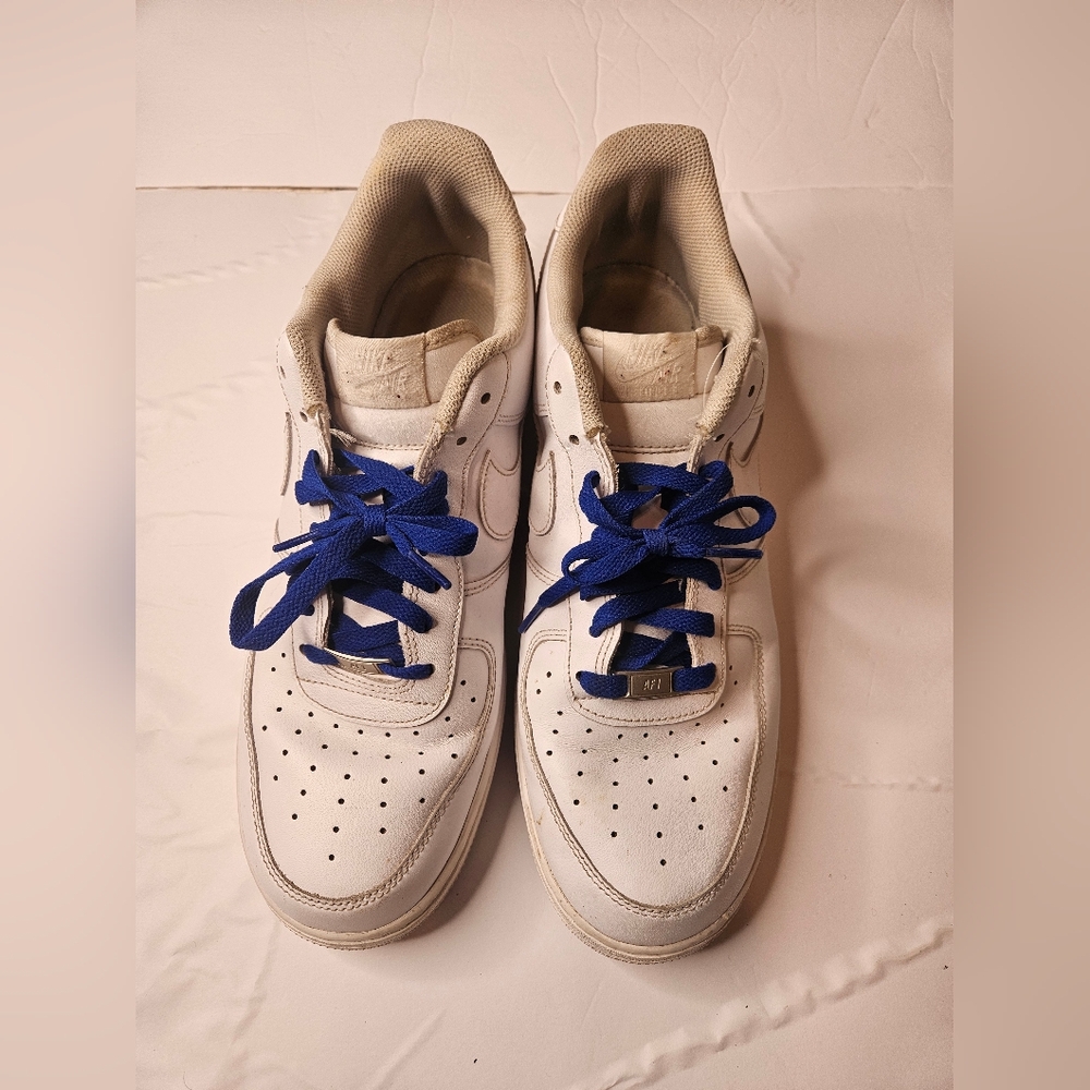 Nike Airforce 1 Cw2288-111 Sneakers with Blue Laces Size 13 US